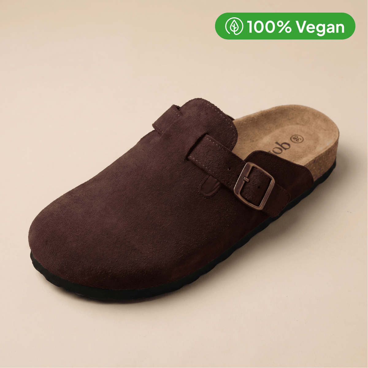 Clogs i 100 % vegansk semsket skinn fra Komfort