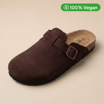Clogs i 100 % vegansk semsket skinn fra Komfort
