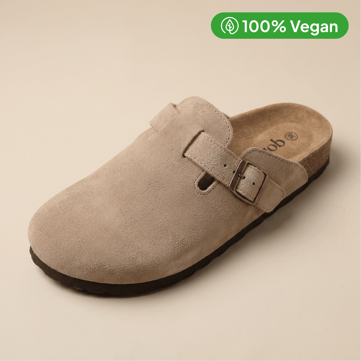 Clogs i 100 % vegansk semsket skinn fra Komfort